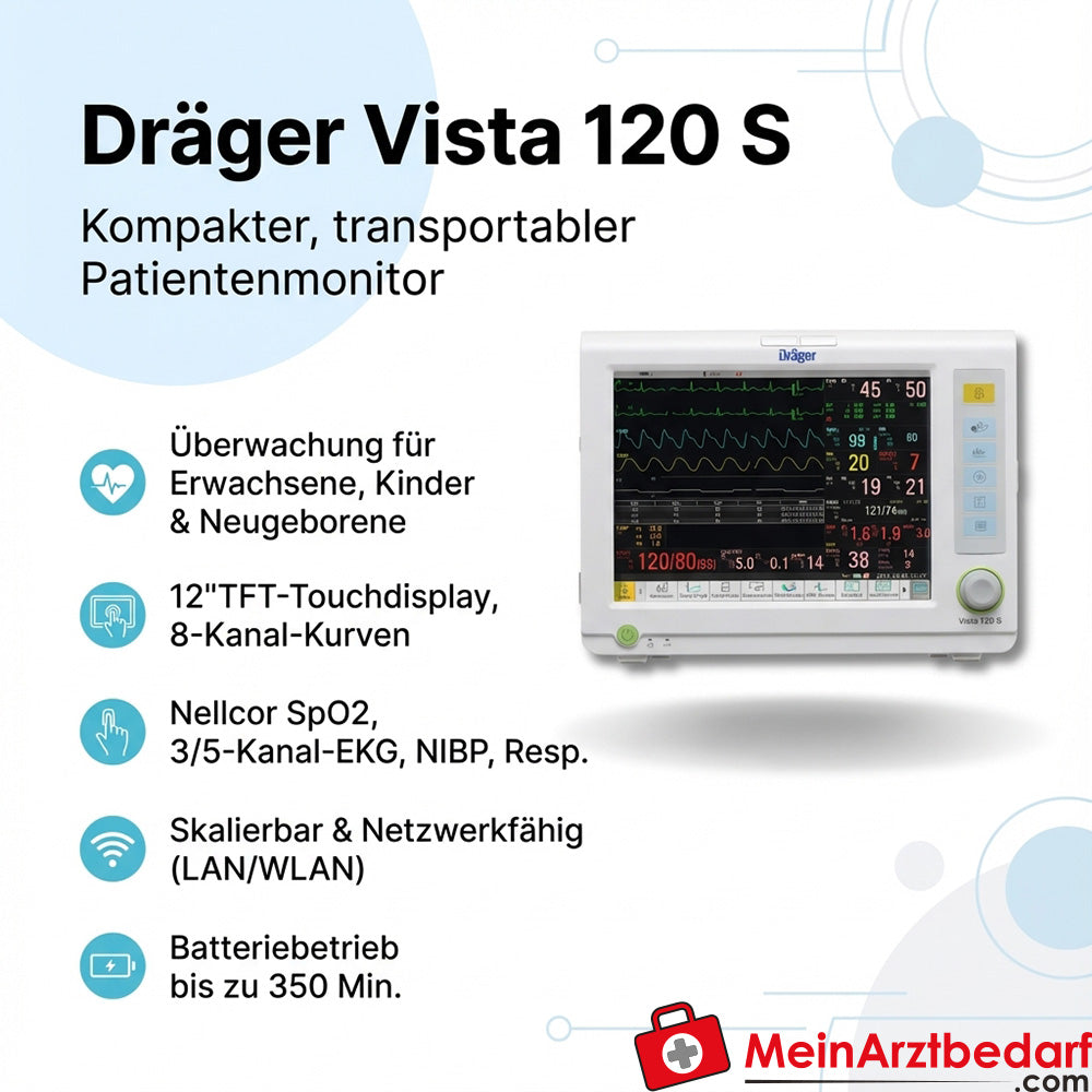 Dräger Vista 120 S Patientenmonitor 12