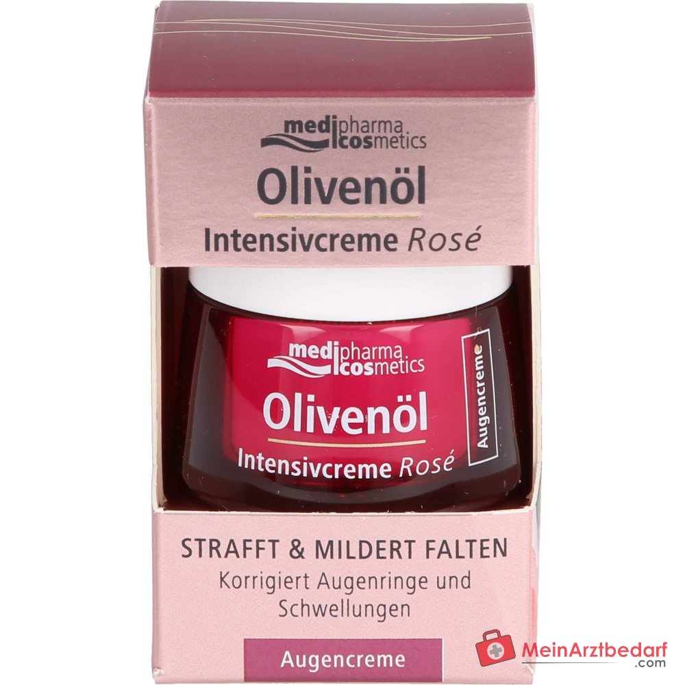 medipharma cosmetics Crema intensiva de aceite de oliva Rosé crema para ojos, 15 ml