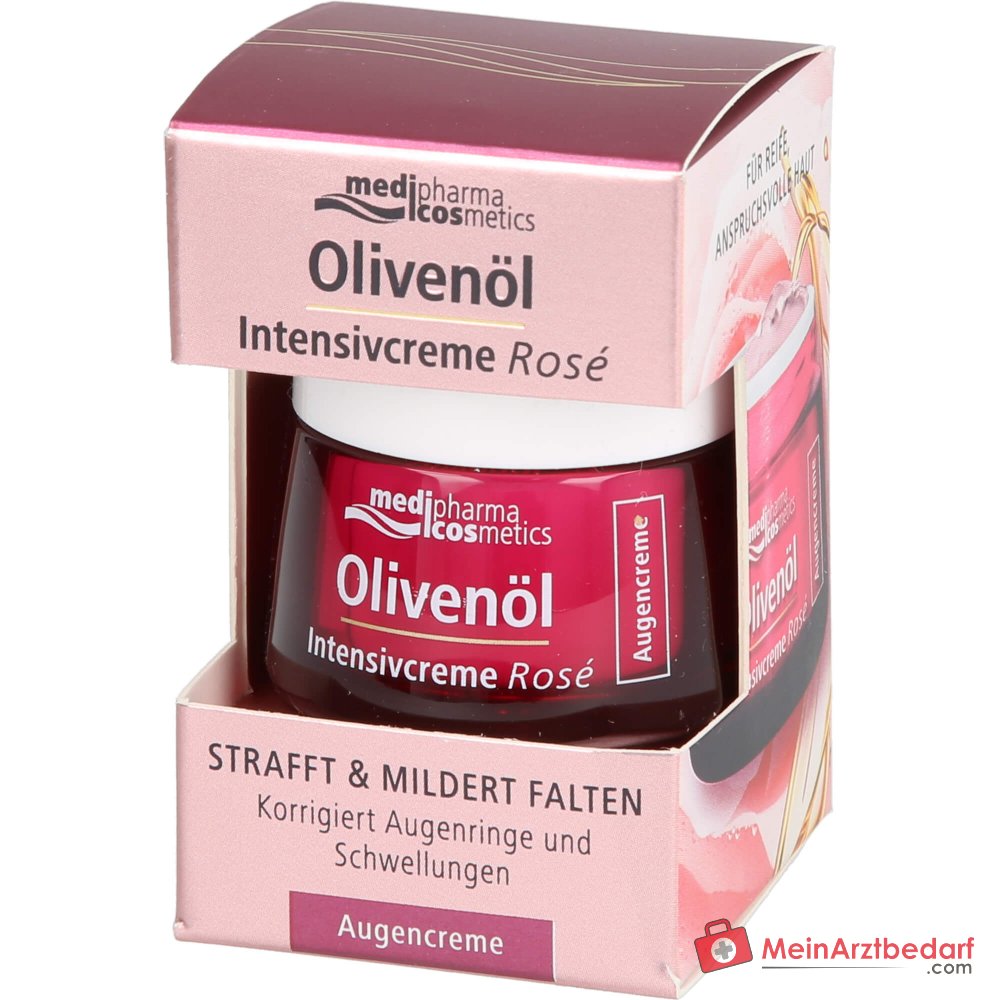 medipharma cosmetics Crema intensiva de aceite de oliva Rosé crema para ojos, 15 ml