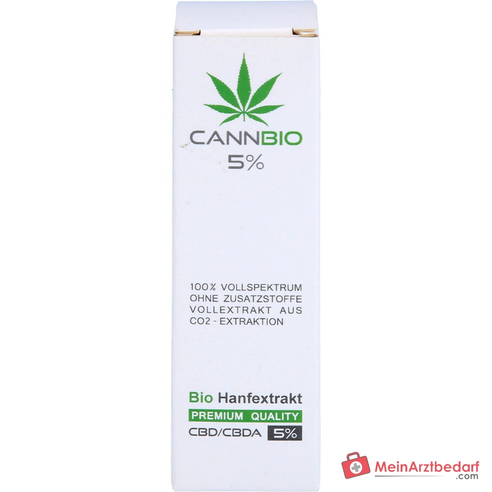 CANNBIO CBD 5% Cannabidiol Bio Hennep Vollextract Druppels, 10 ml