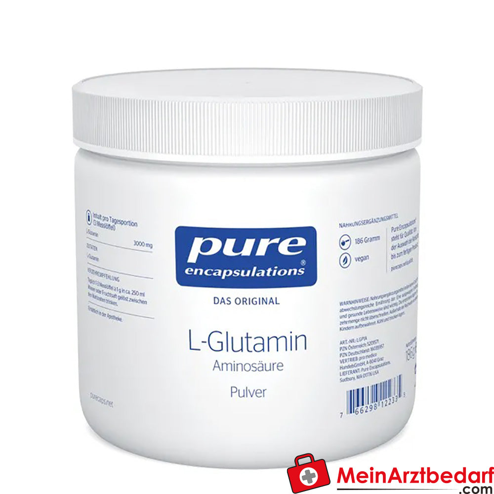 Pure Encapsulations® L-glutamin Pulver, 186g.