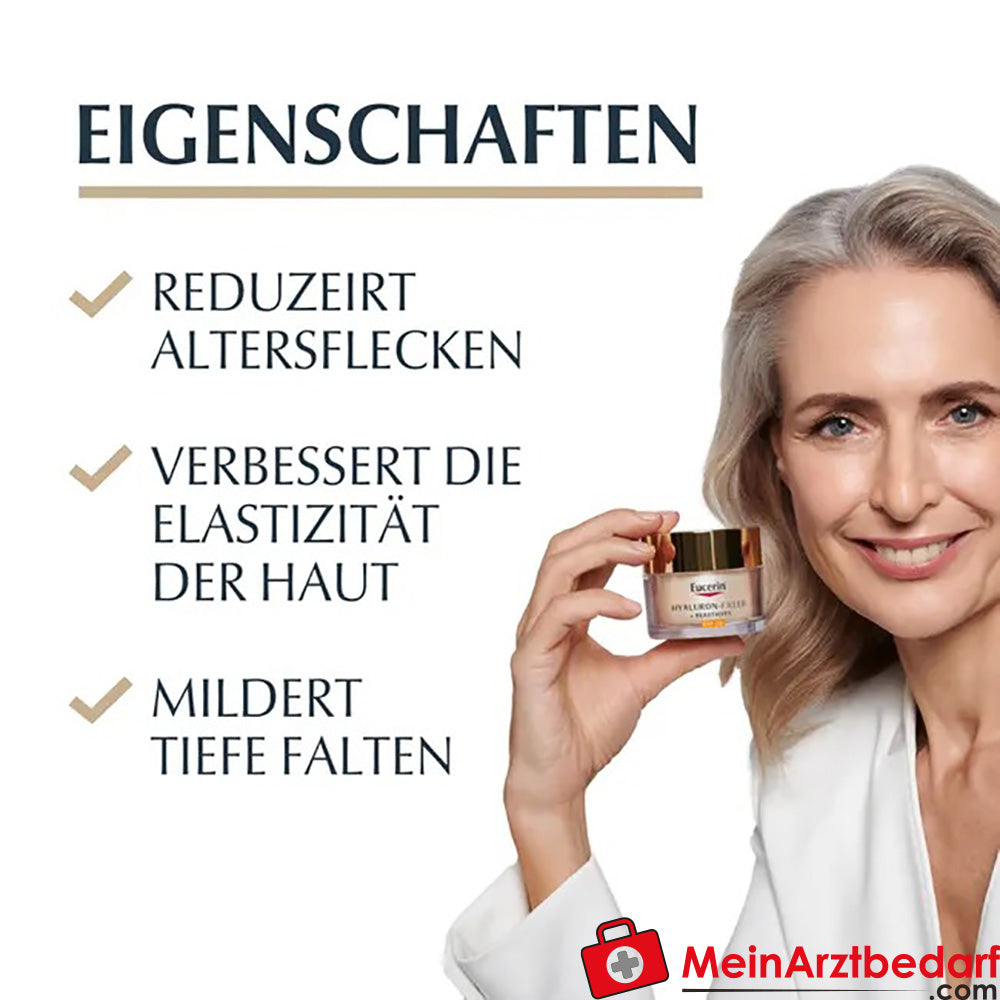 Eucerin® HYALURON-FILLER + ELASTICITY Tagespflege LSF 30 – Gesichtscreme zur Minderung tiefer Falten, 50ml.