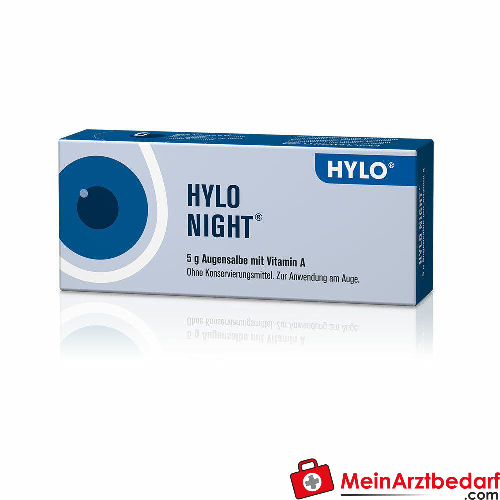 HYLO NIGHT® Augensalbe mit Vitamin A für die nächtliche Pflege der Augen, 5g.
