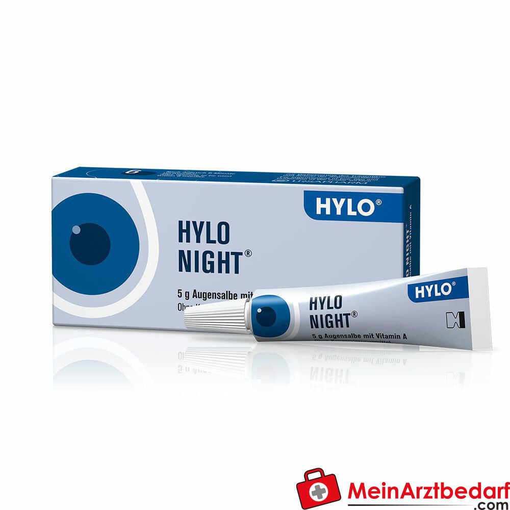 HYLO NIGHT® Augensalbe mit Vitamin A für die nächtliche Pflege der Augen, 5g.