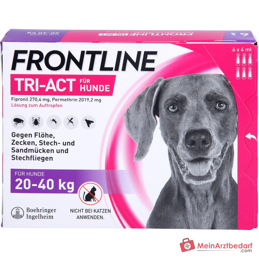 Frontline Tri-Act Spot-On Cane 20-40 kg Fipronil/Permetrina 6 pipette
