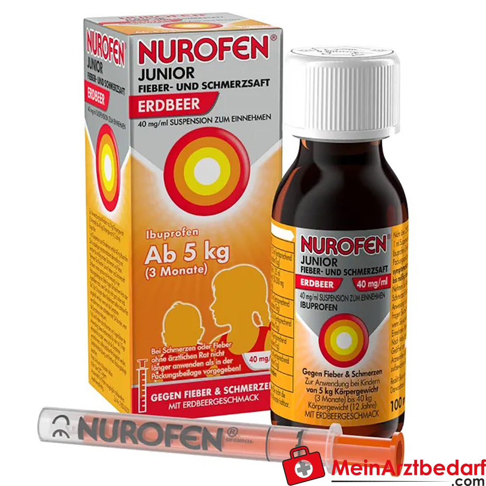 Nurofen Junior Fieber- und Schmerzsaft Erdbeer 40mg/ml Susp..