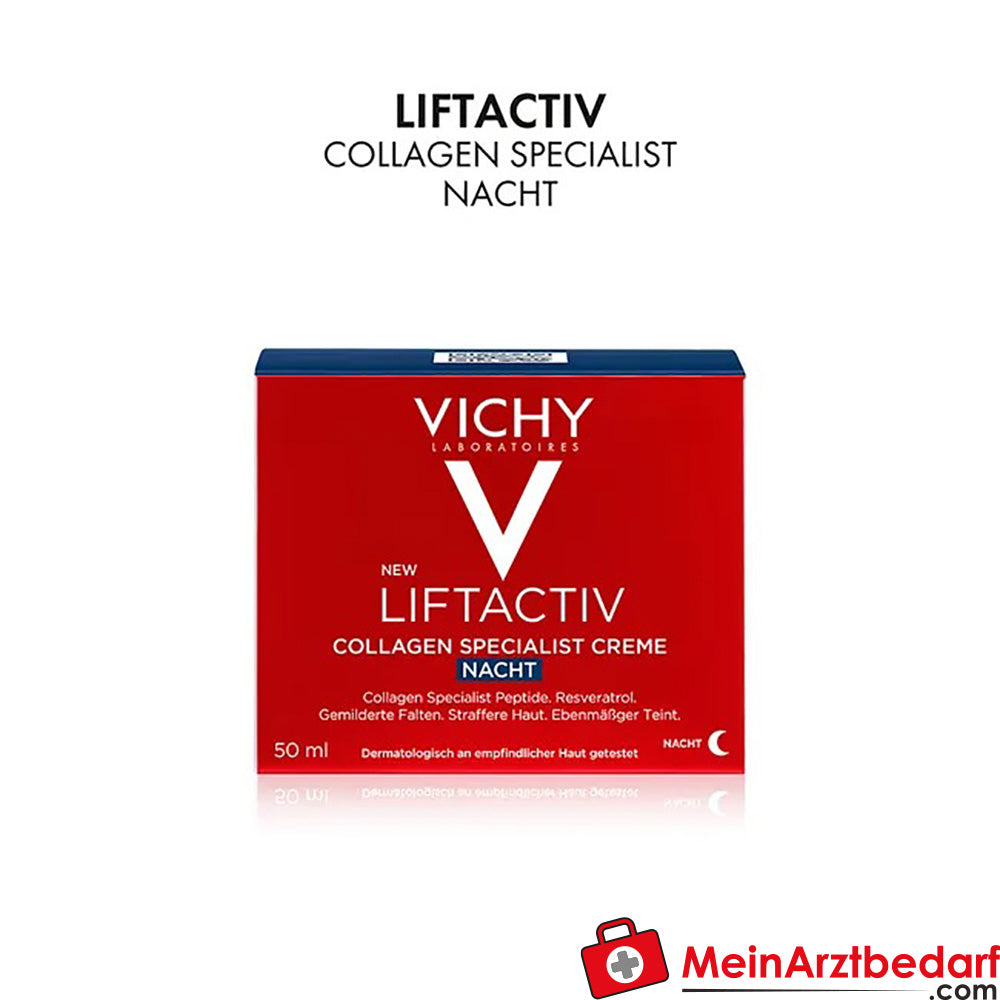 Vichy Liftactiv Collagen Specialist Nacht: Anti-Aging Nachtcreme, 50ml.