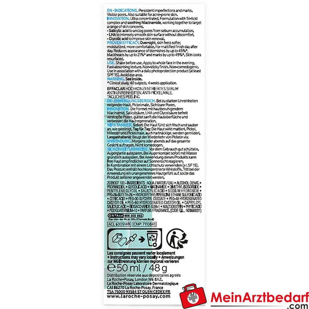 La Roche Posay EFFACLAR Hochkonzentriertes Serum für das Gesicht, 30ml.