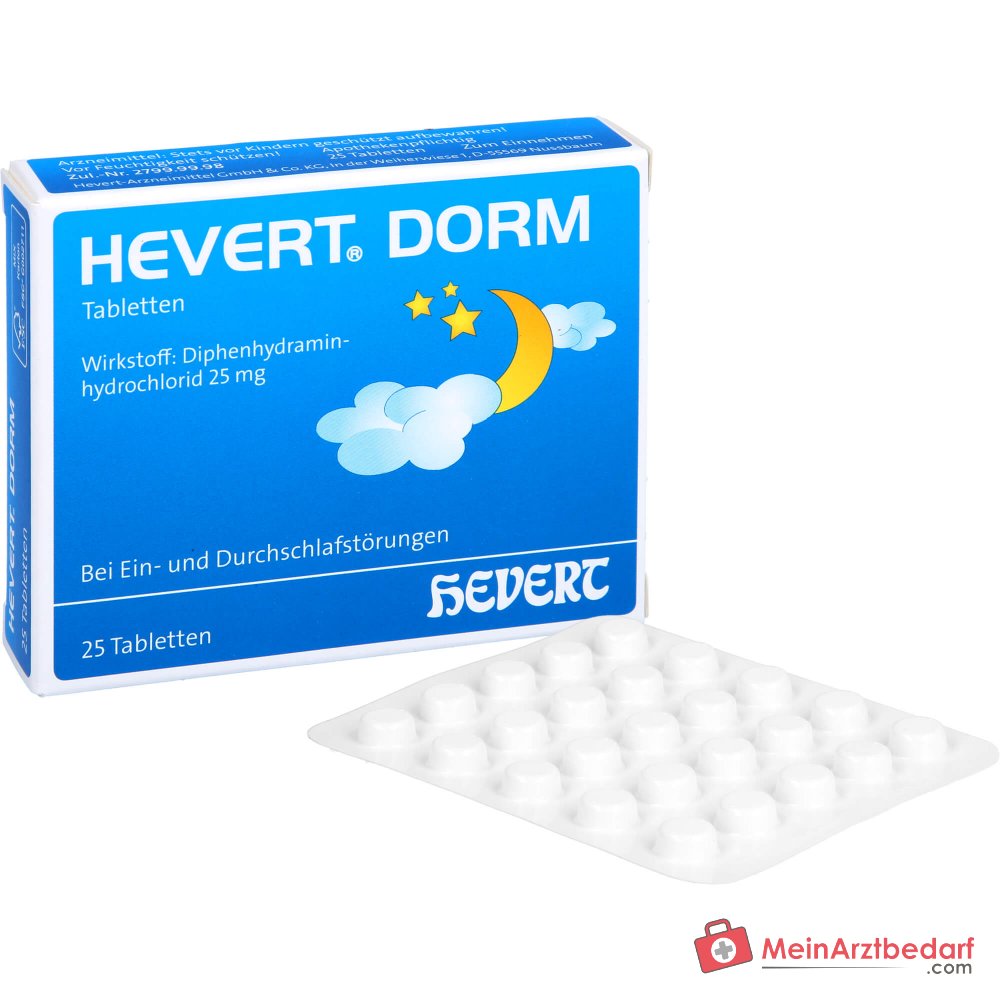 Hevert Dorm 25 mg Diphenhydramin Tabletten 20 Stück, 25 St.