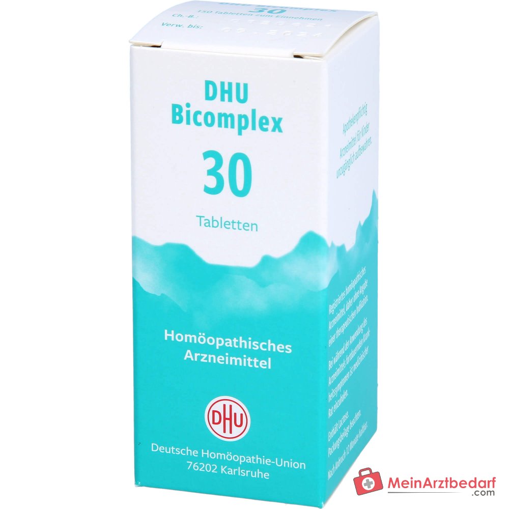 DHU Bicomplex 30 Comprimés 25 mg - Kalium chloratum D6 / Calcium fluoratum D12 / Calcium phosphoricum D6 / Acidum silicicum D12 Boîte