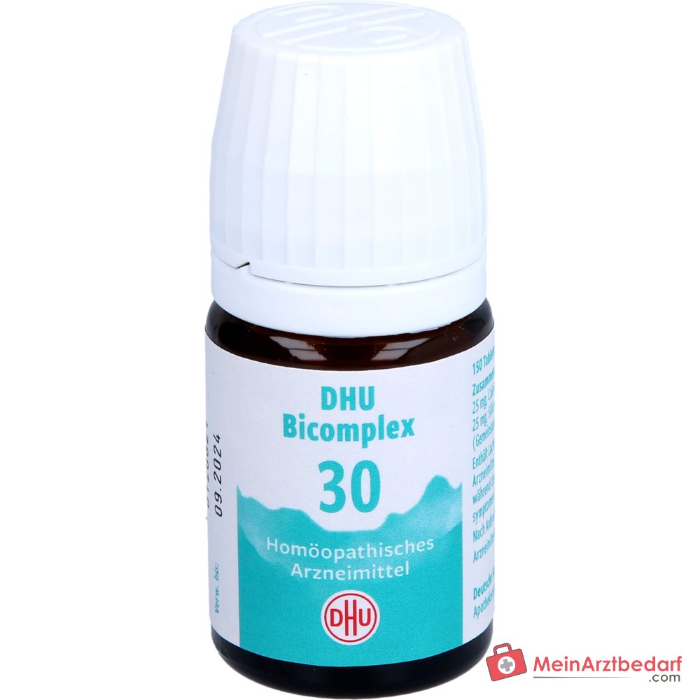 DHU Bicomplex 30 Comprimés 25 mg - Kalium chloratum D6 / Calcium fluoratum D12 / Calcium phosphoricum D6 / Acidum silicicum D12 Boîte