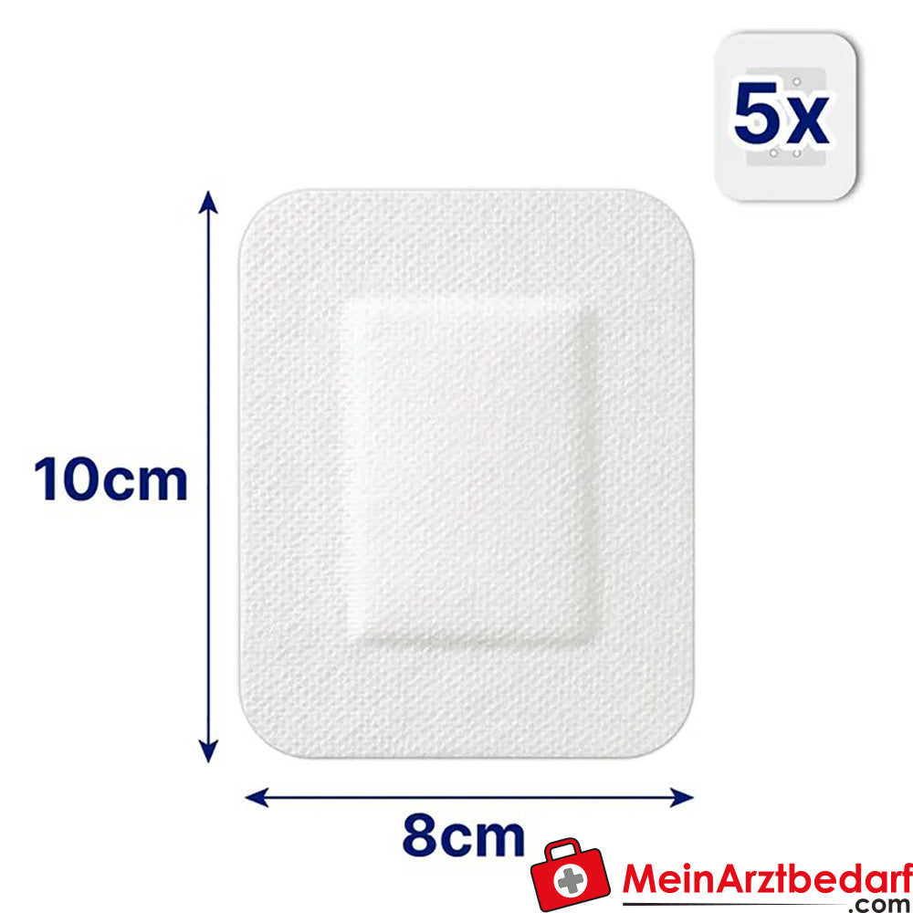 Hansaplast Sensitive XXL 8 x 10 cm, 5 St..