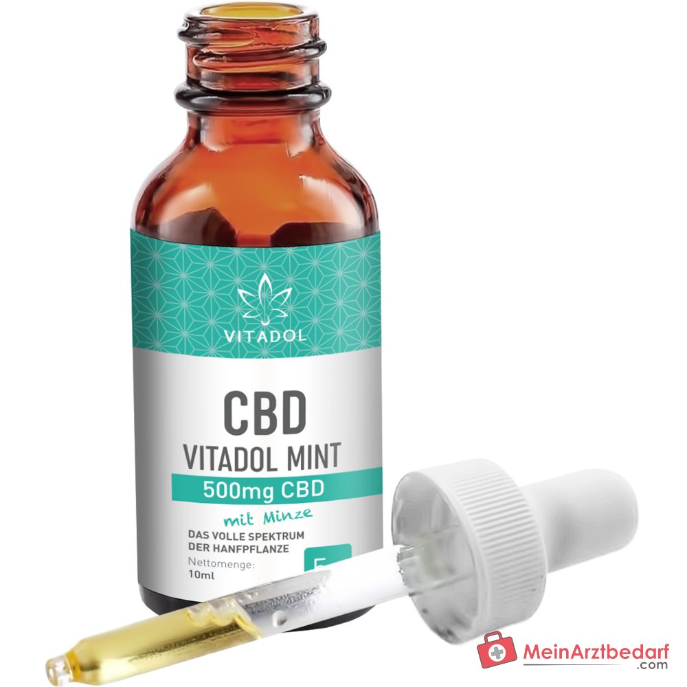 VITADOL Mint 5% CBD volledige spectrum olie 10 ml 500 mg