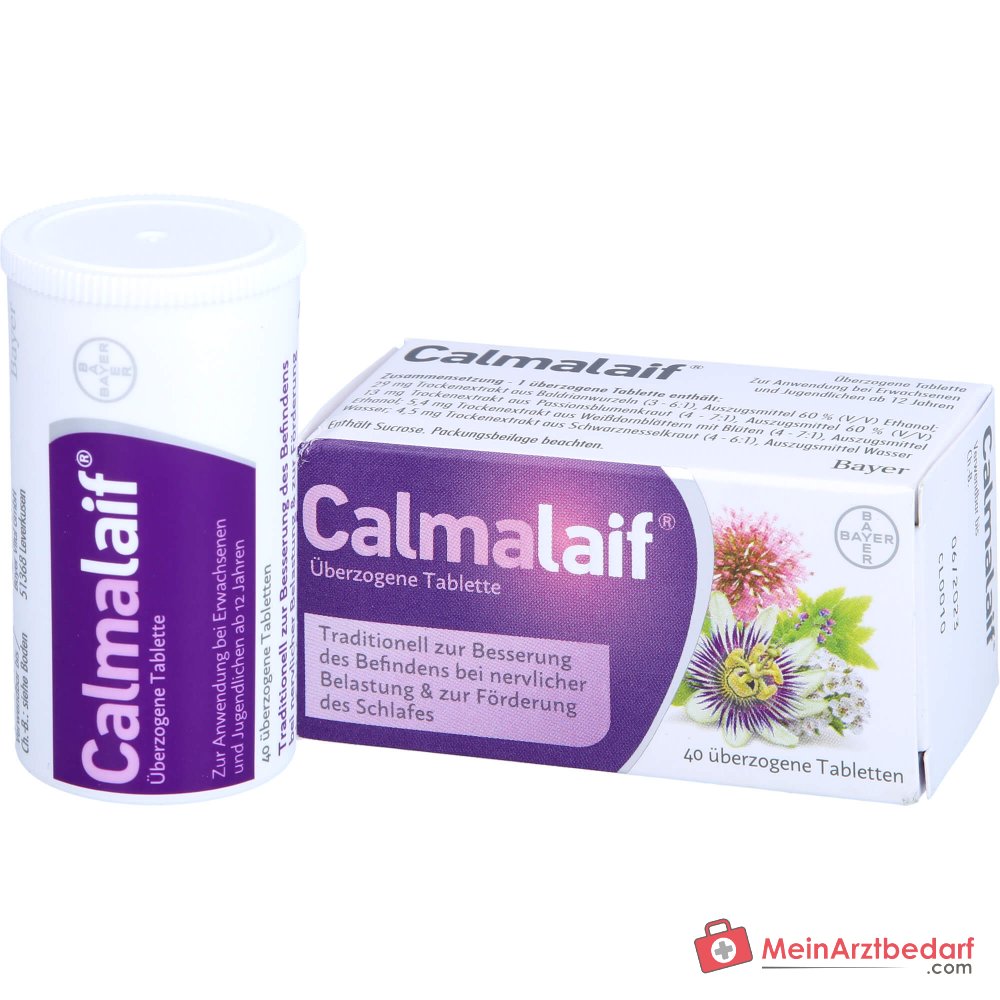Calmalaif Tabletten Baldrian Passionsblume Schwarznessel Weißdorn 40 St.
