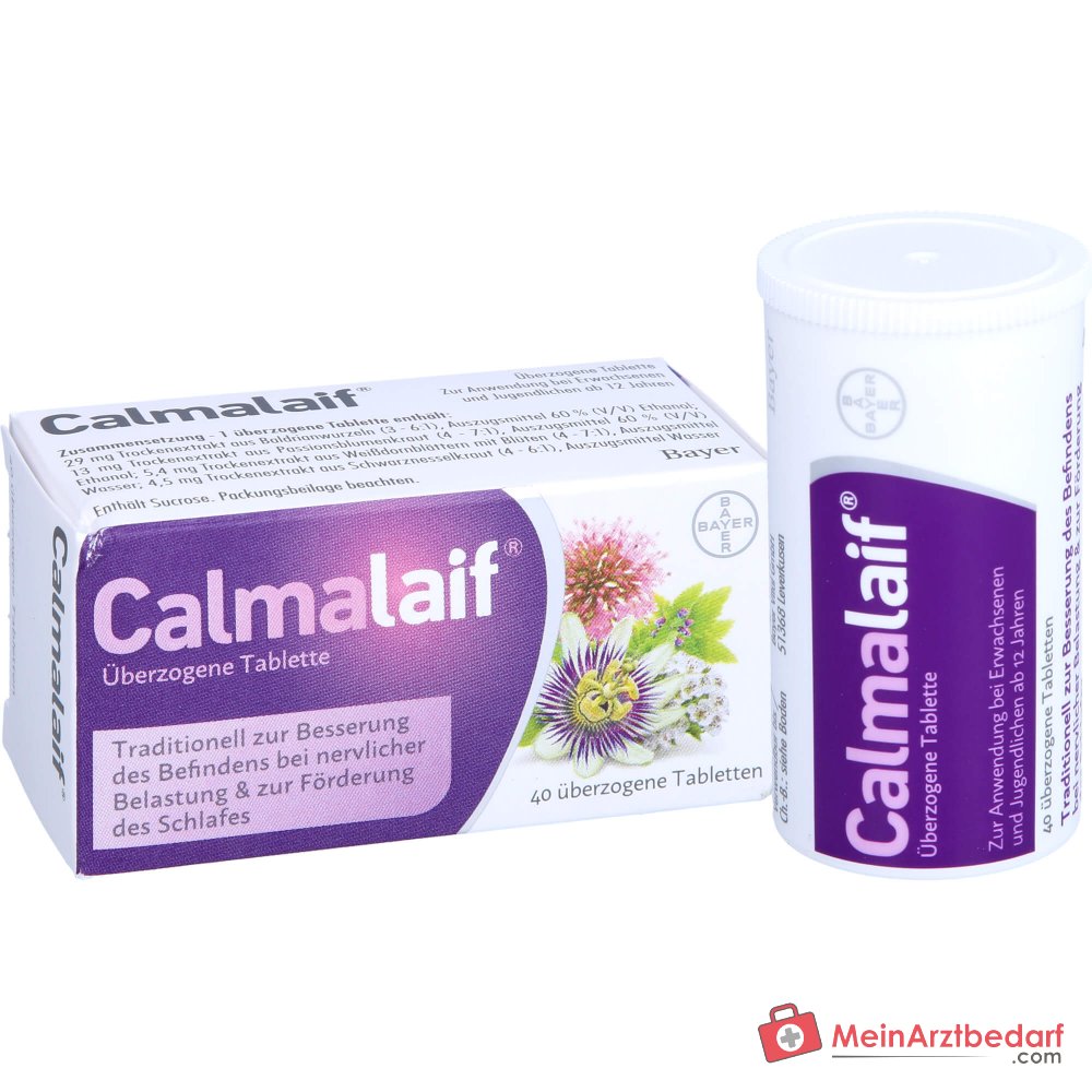 Calmalaif Tabletten Baldrian Passionsblume Schwarznessel Weißdorn 40 St.