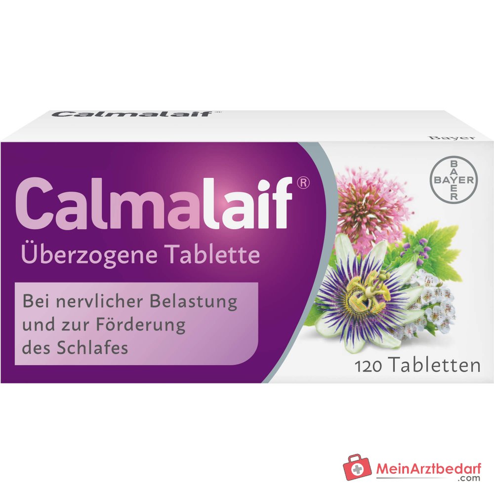 Calmalaif Baldrian Passionsblume Schwarznessel Weißdorn überzogene Tabletten 120 Stück