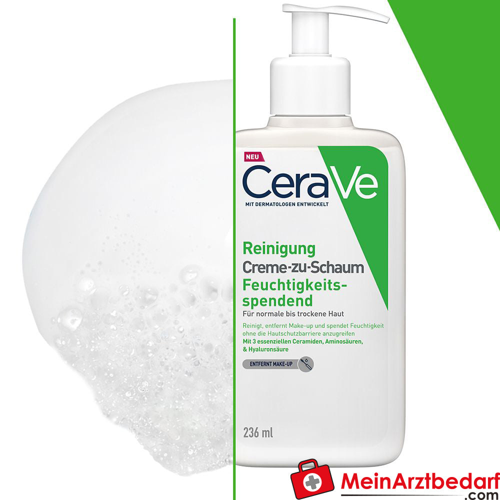 CeraVe Reinigung Creme-zu-Schaum, 236ml.