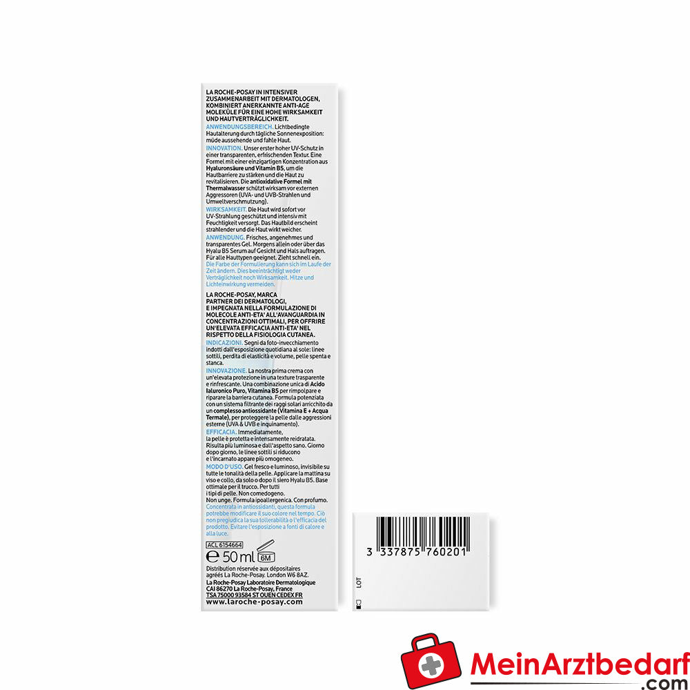 La Roche Posay HYALU B5 AQUAGEL LSF 30, 50ml.