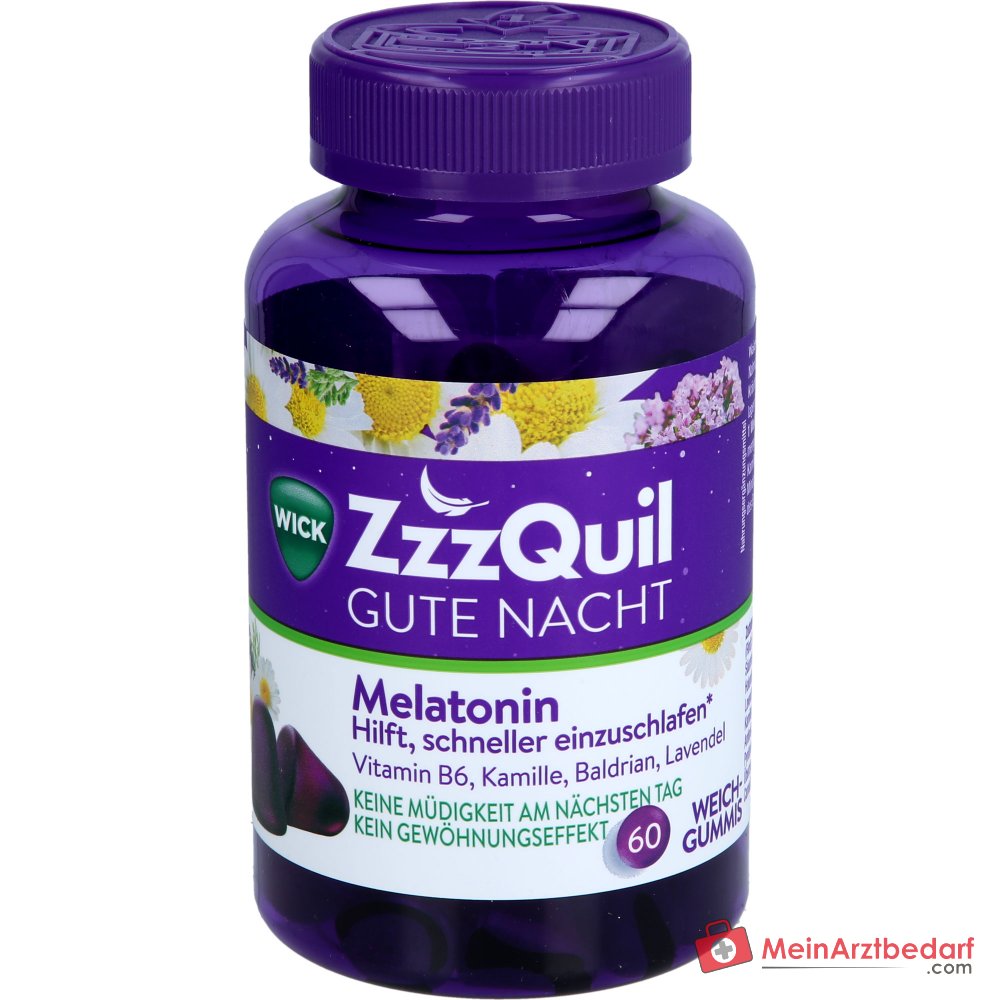 WICK ZzzQuil Gute Nacht Melatonin 1 mg Weichgummis 30 Stück