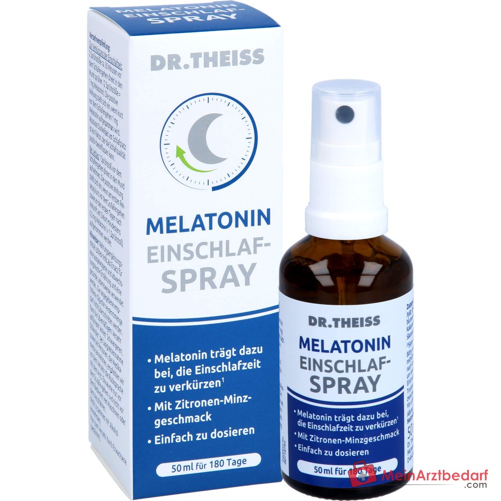 Dr. Theiss Melatonin Einschlaf-Spray Melatonin / Passionsblumenextrakt Mundspray, 50 ml.