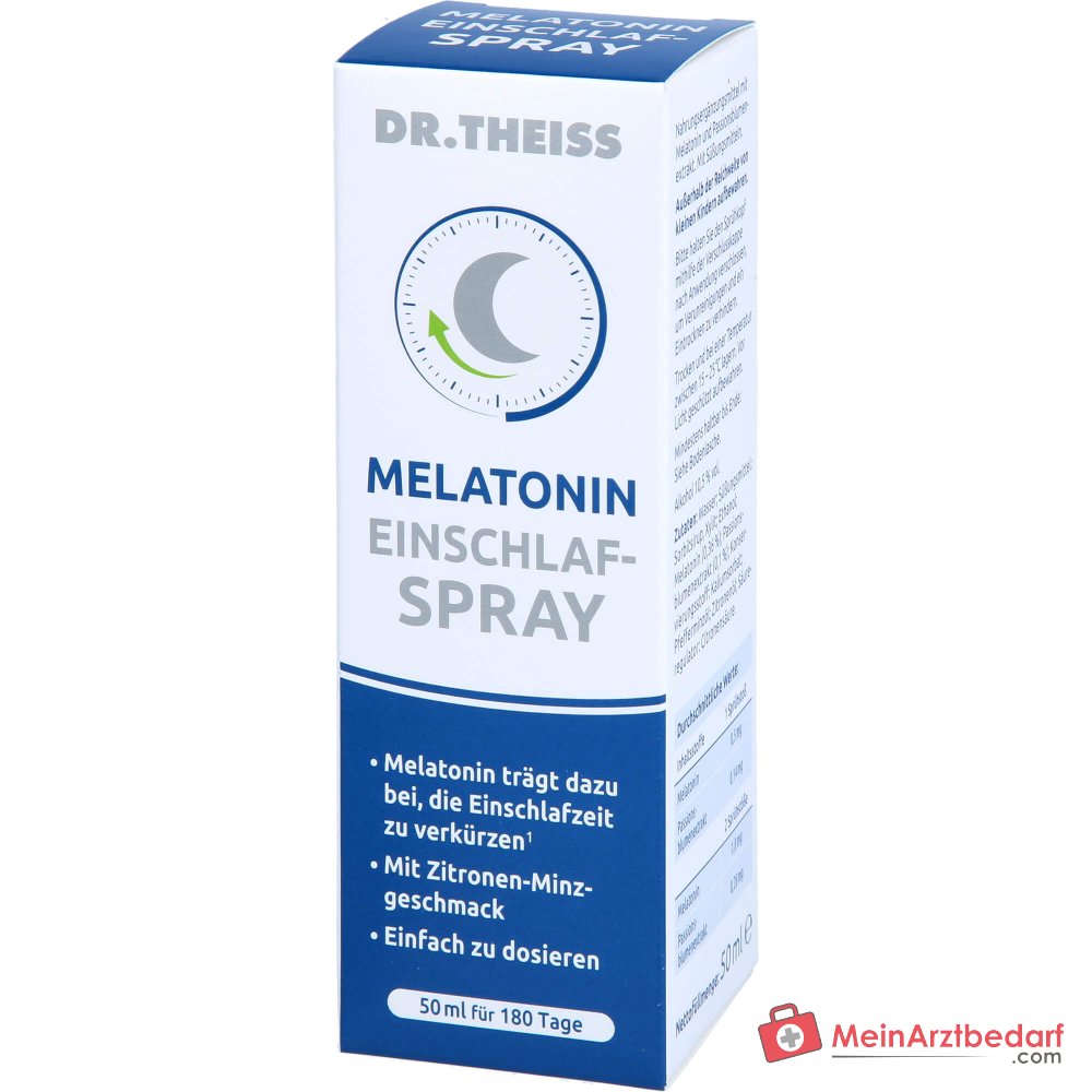Dr. Theiss Melatonin Einschlaf-Spray Melatonin / Passionsblumenextrakt Mundspray, 50 ml.