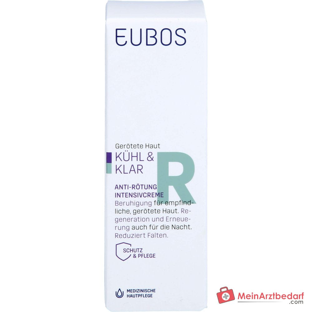 Eubos Kühl und Klar Anti-Rötung Intensivcreme Hydra Synol DOI / Mikrosilber / Italienische Immortelle Creme, 30 ml.