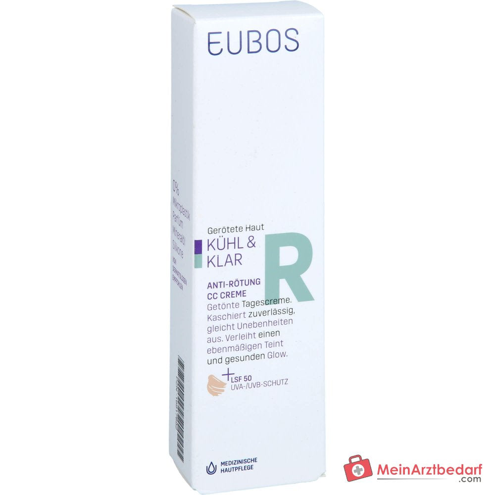 Eubos Kühl und Klar Anti-Rötung CC-Creme LSF 50, 30 ml.