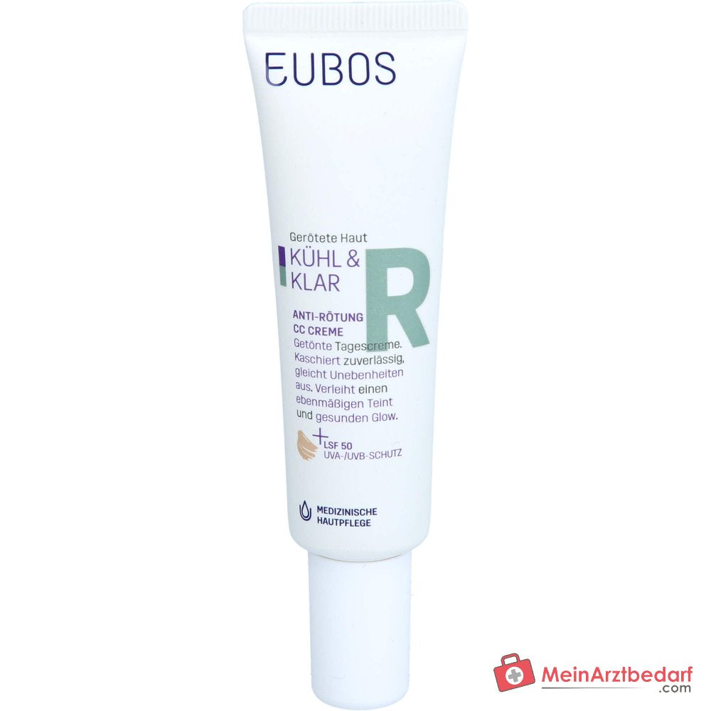 Eubos Kühl und Klar Anti-Rötung CC-Creme LSF 50, 30 ml.