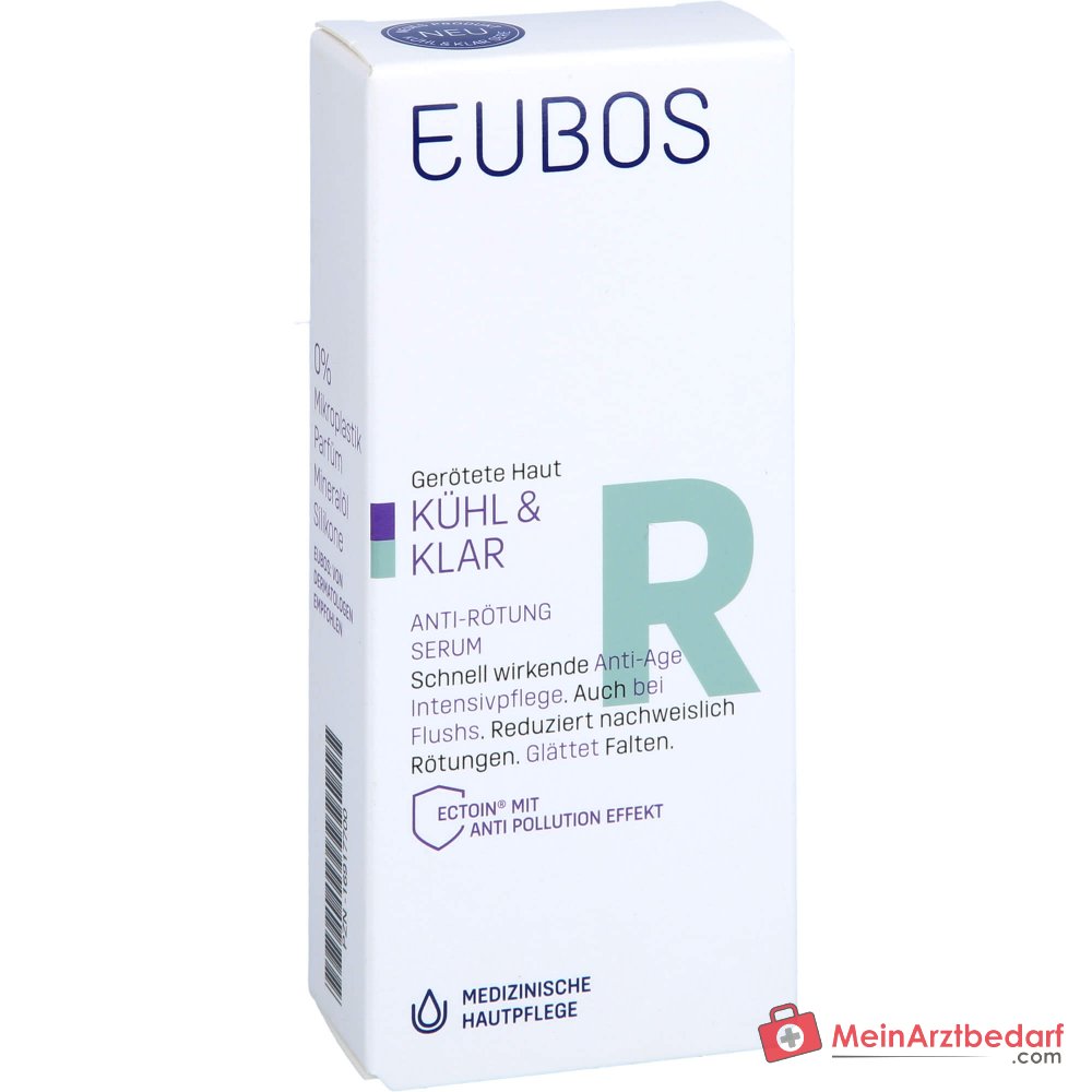Eubos Kühl und Klar Anti-Rötung Serum Ectoin / Panthenol / Helichrysum Italicum Extrakt Konzentrat, 30 ml.