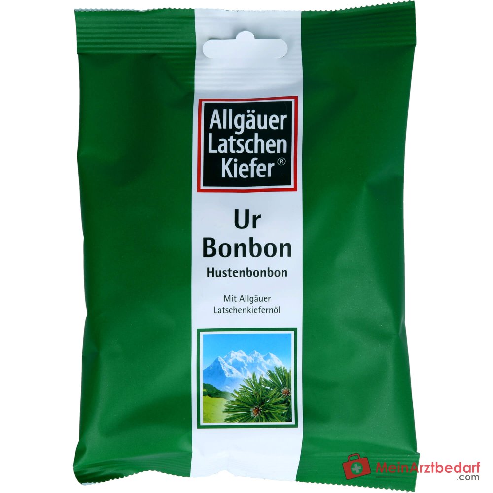 Dr. Theiss Allgäuer Latschenkiefer Ur Bonbon Latschenkiefernöl / Menthol / Eukalyptusöl / Pfefferminzöl / Honig Hustenbonbons, 19 Stück.