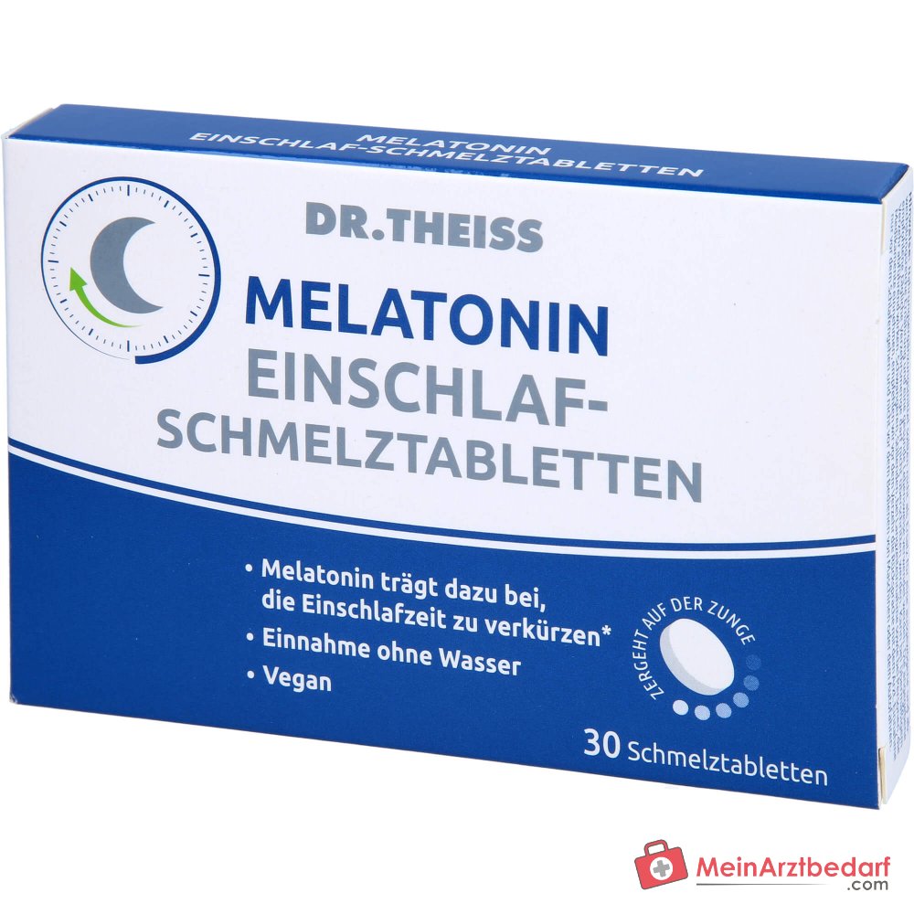 Dr. Theiss Melatonin Einschlaf-Schmelztabletten mit Melatonin, 30 St..