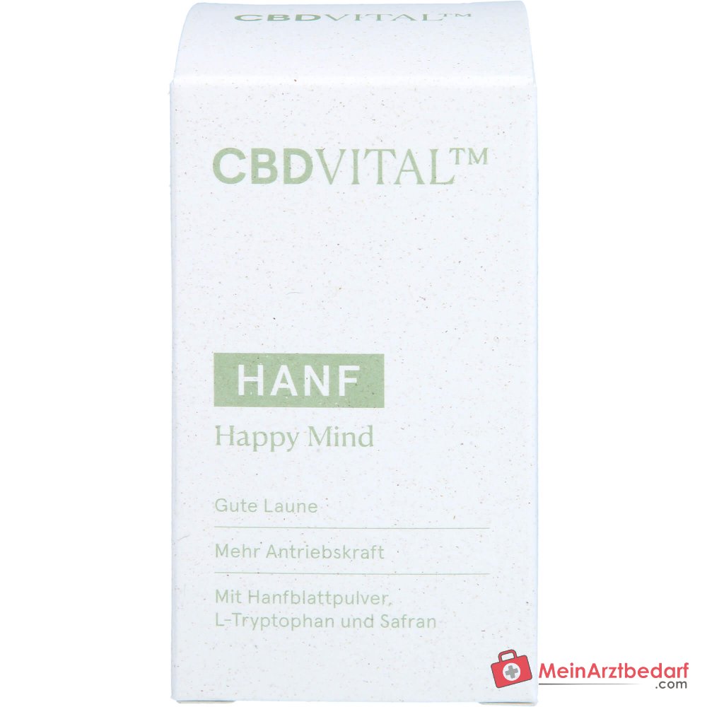 CBD VITAL Gélules de chanvre Happy Mind avec Griffonia (5-HTP) 60 pièces
