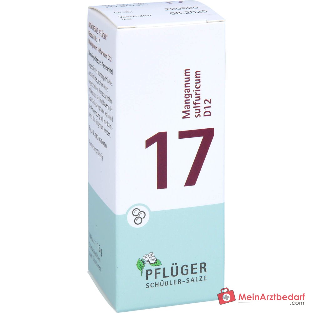 Pflüger Biochemie Globuli Nr. 17 Manganum sulfuricum D12 korrels, 15 g