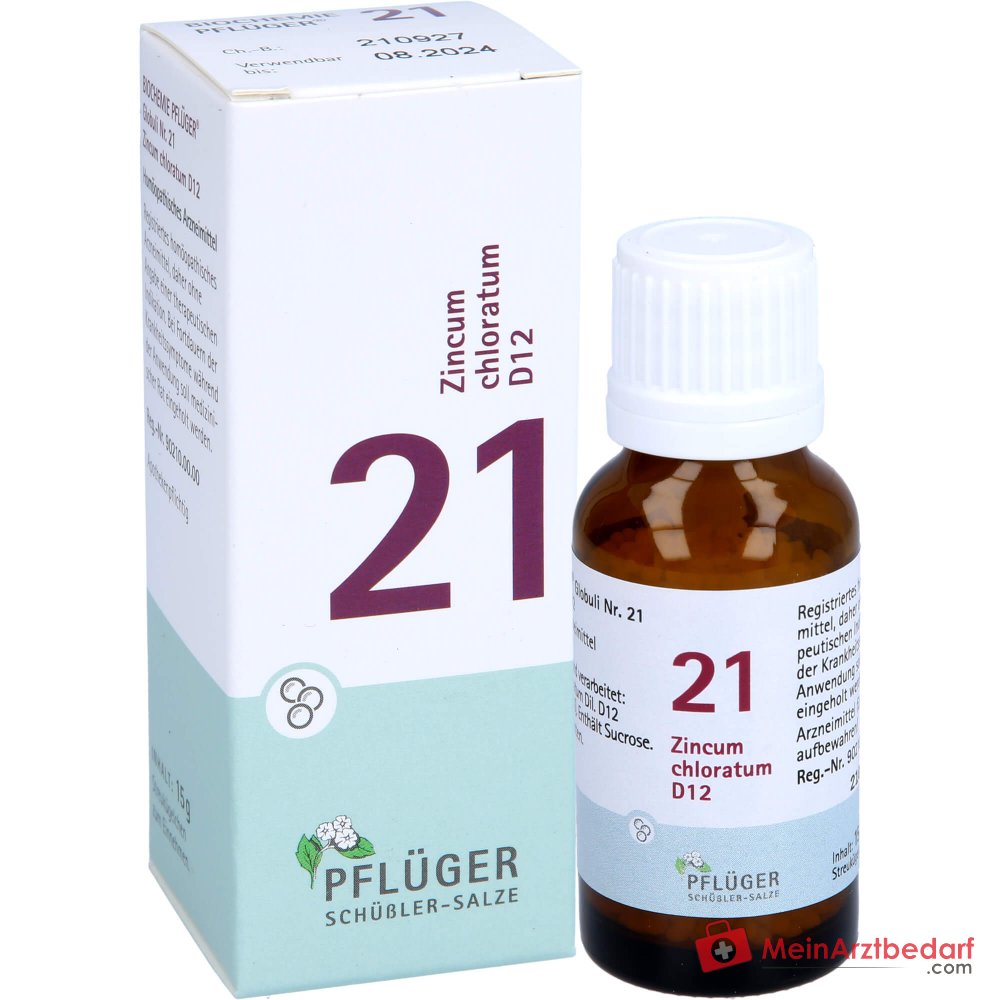 Biochemie Pflüger Globuli Nr. 21 Zincum chloratum D12 korrels, 15 g