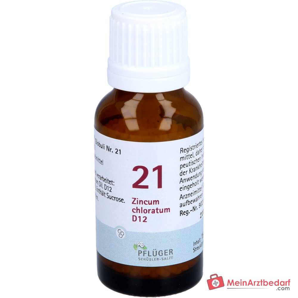 Biochemie Pflüger Globuli Nr. 21 Zincum chloratum D12 korrels, 15 g