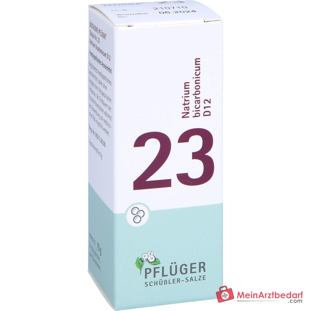 Pflüger Biochemie Globuli Nr. 23 Natrium bicarbonicum D12 Globuli, 15 g