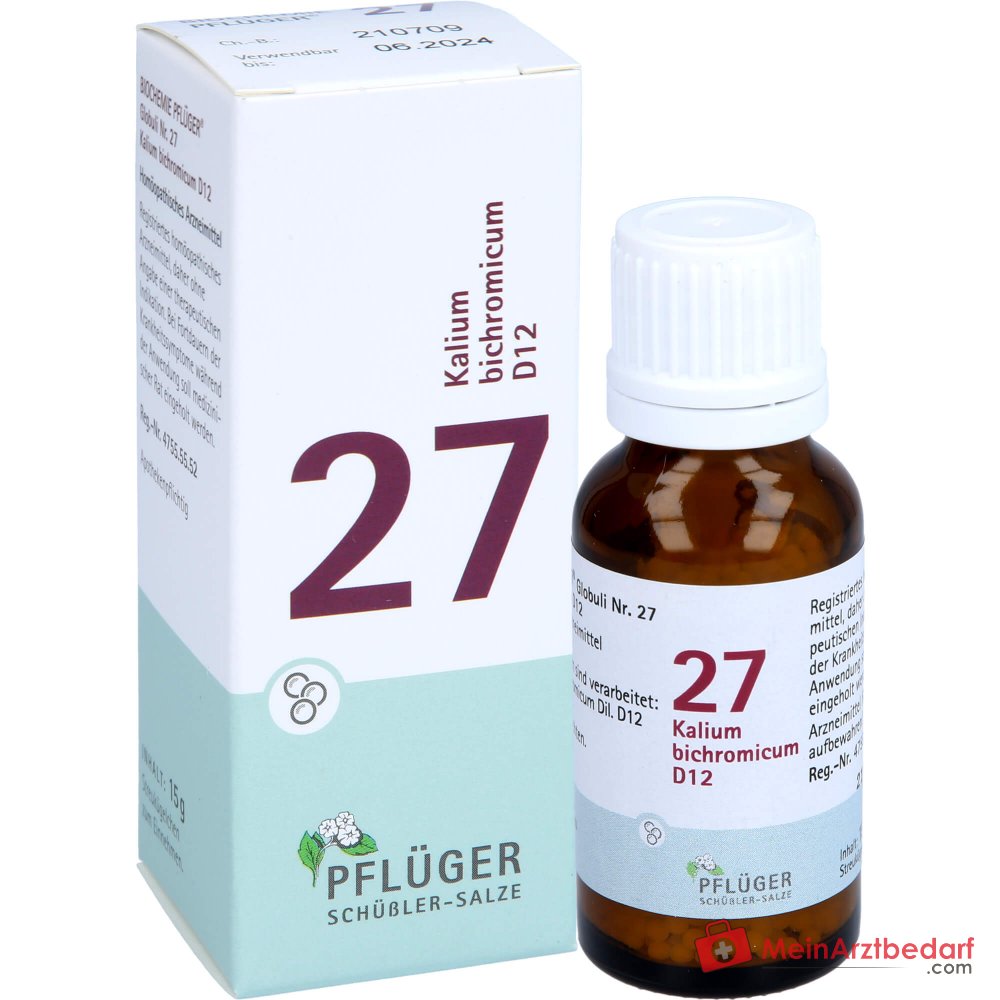 Biochemie Pflüger Glóbulos N.º 27 Kalium bichromicum D12 Glóbulos, 15 g