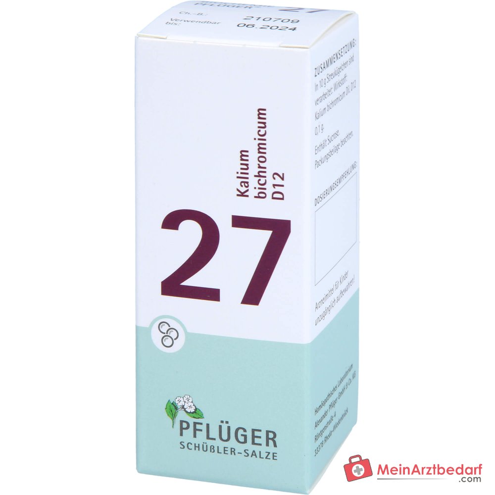 Biochemie Pflüger Glóbulos N.º 27 Kalium bichromicum D12 Glóbulos, 15 g