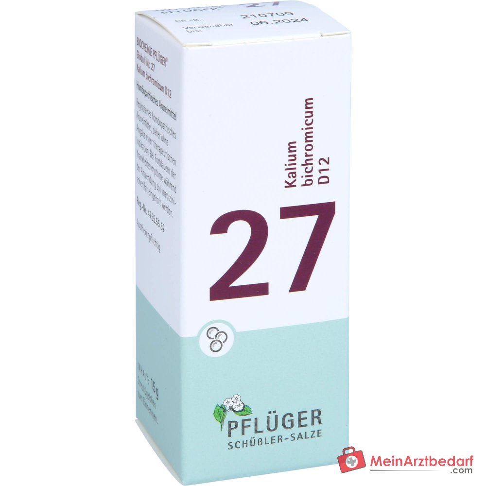 Biochemie Pflüger Glóbulos N.º 27 Kalium bichromicum D12 Glóbulos, 15 g