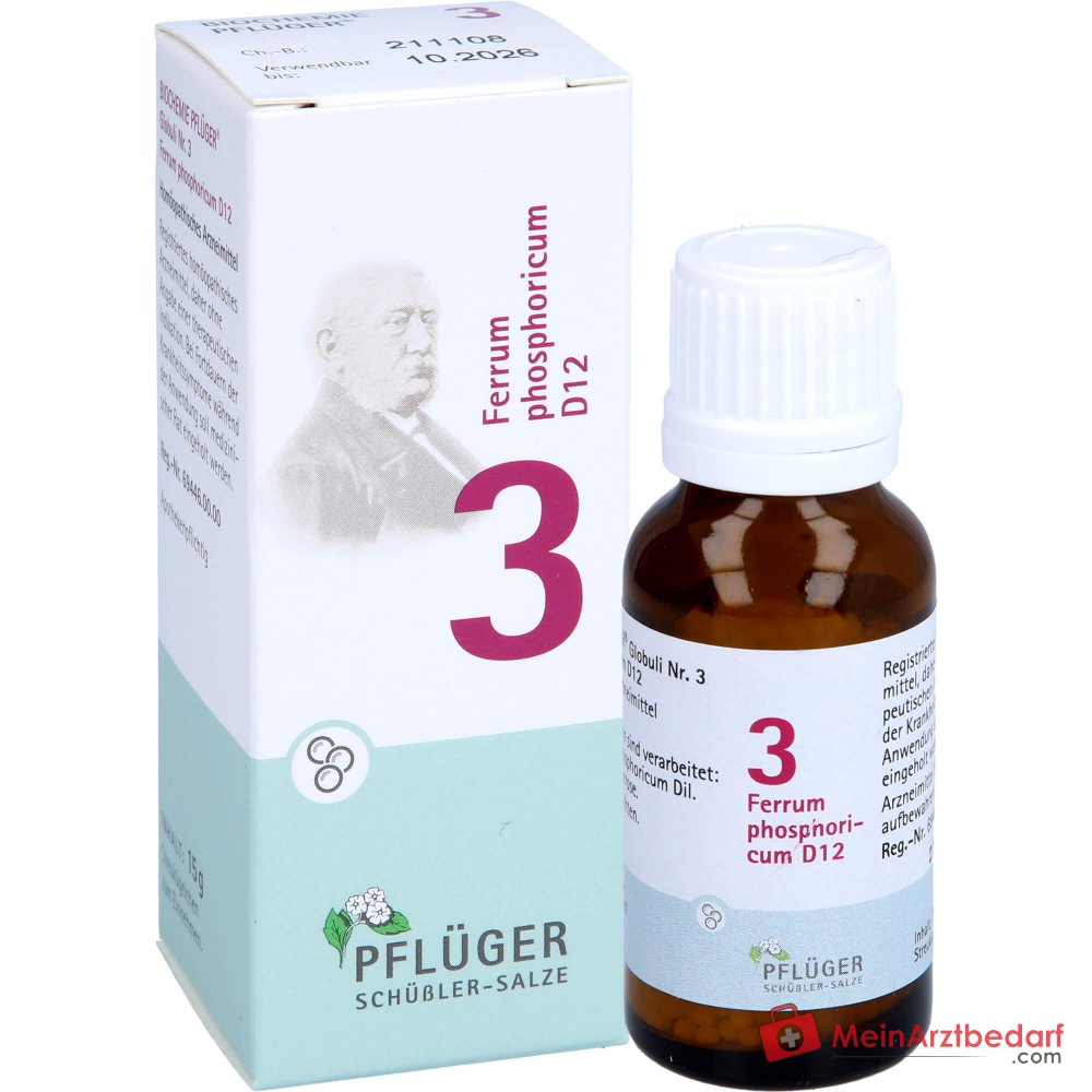 Pflüger Biochimica Globuli n. 3 Ferrum phosphoricum D12 granuli, 15 g