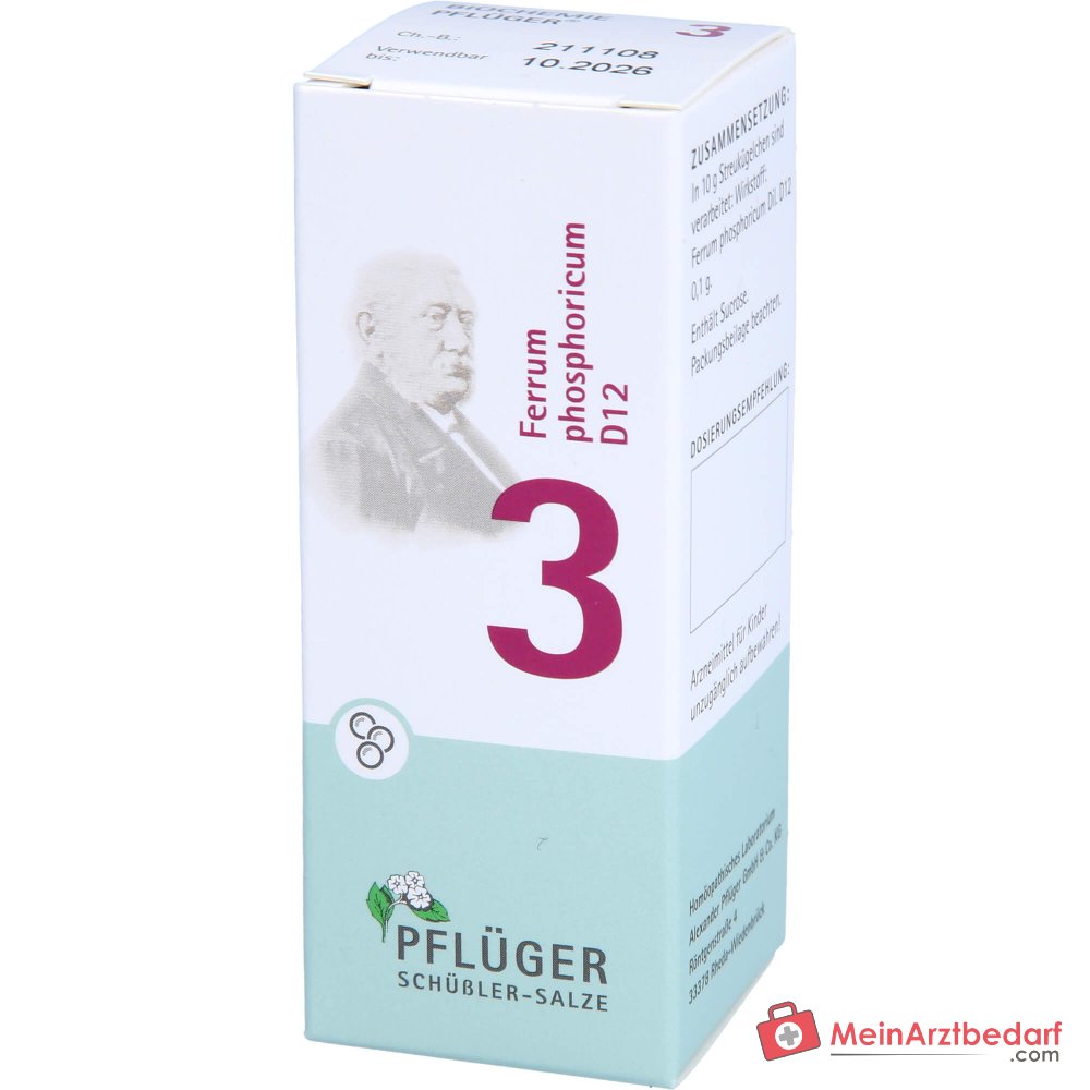 Pflüger Biochimica Globuli n. 3 Ferrum phosphoricum D12 granuli, 15 g