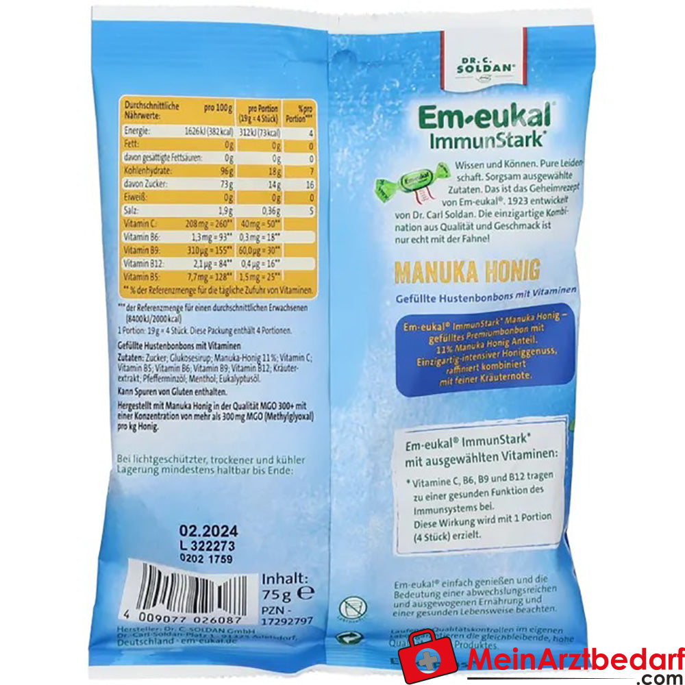 Em-eukal® ImmunStark® Manuka Honig, 75g.