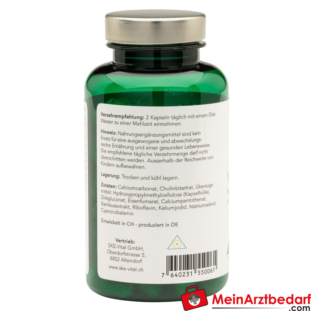 SKE Vital Vegan Support Eisen 14 mg Vitamin B12 10 µg Kapseln 90 Stück.