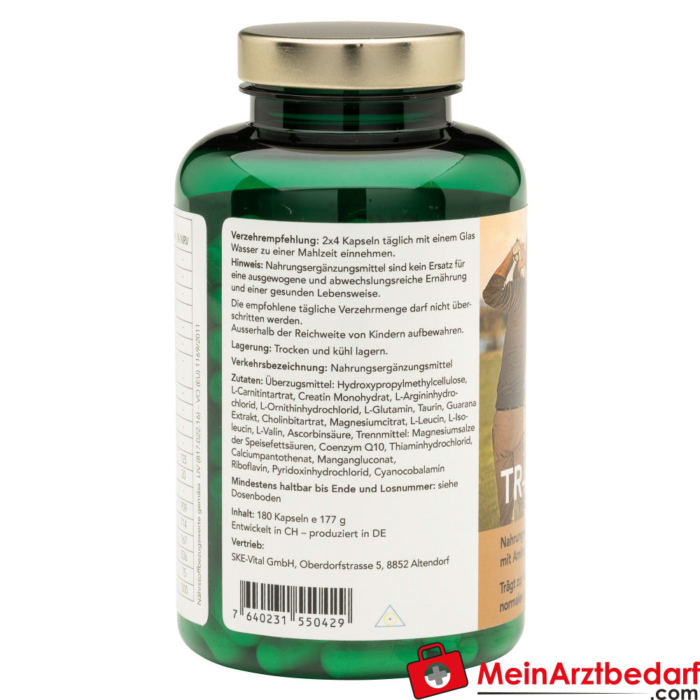 SKE Vital TR-Amino Aminosäuren-Komplex mit Coenzym Q10 und Guarana Kapseln 180 Stück.
