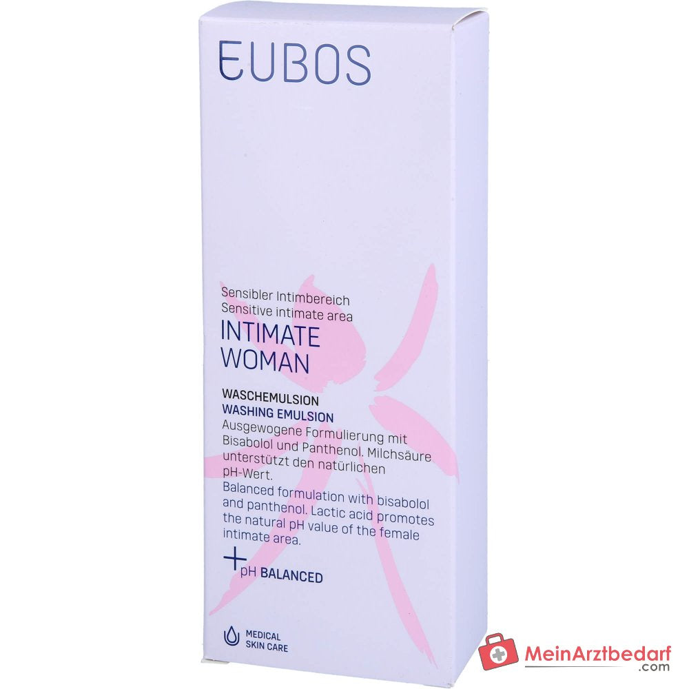 Eubos Intimate Woman Waschemulsion Bisabolol / Panthenol / Milchsäure Waschlotion, 200 ml.