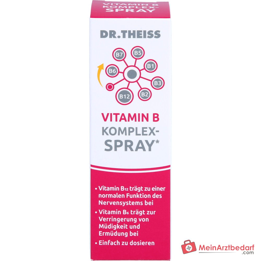 Dr. Theiss Vitamin B Komplex-Spray Thiamin / Riboflavin / Niacin / Pantothensäure / Pyridoxin / Biotin / Cobalamin Mundspray, 30 ml.