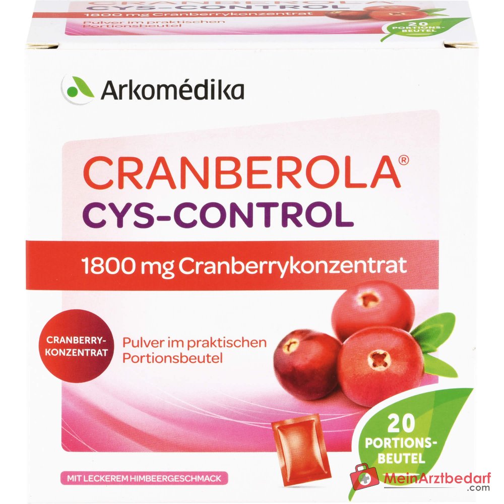 Cranberola Cys Control polvere 1800 mg di mirtillo rosso (18 mg di PAC) 20 x 5 g