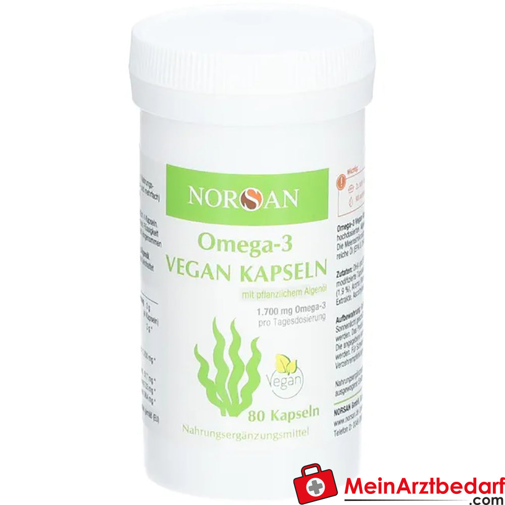 NORSAN Omega-3 Vegan Algenöl Kapseln, 80 St..