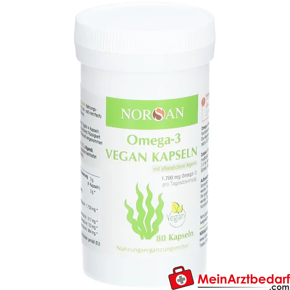 NORSAN Omega-3 Vegan Algenöl Kapseln, 80 St..