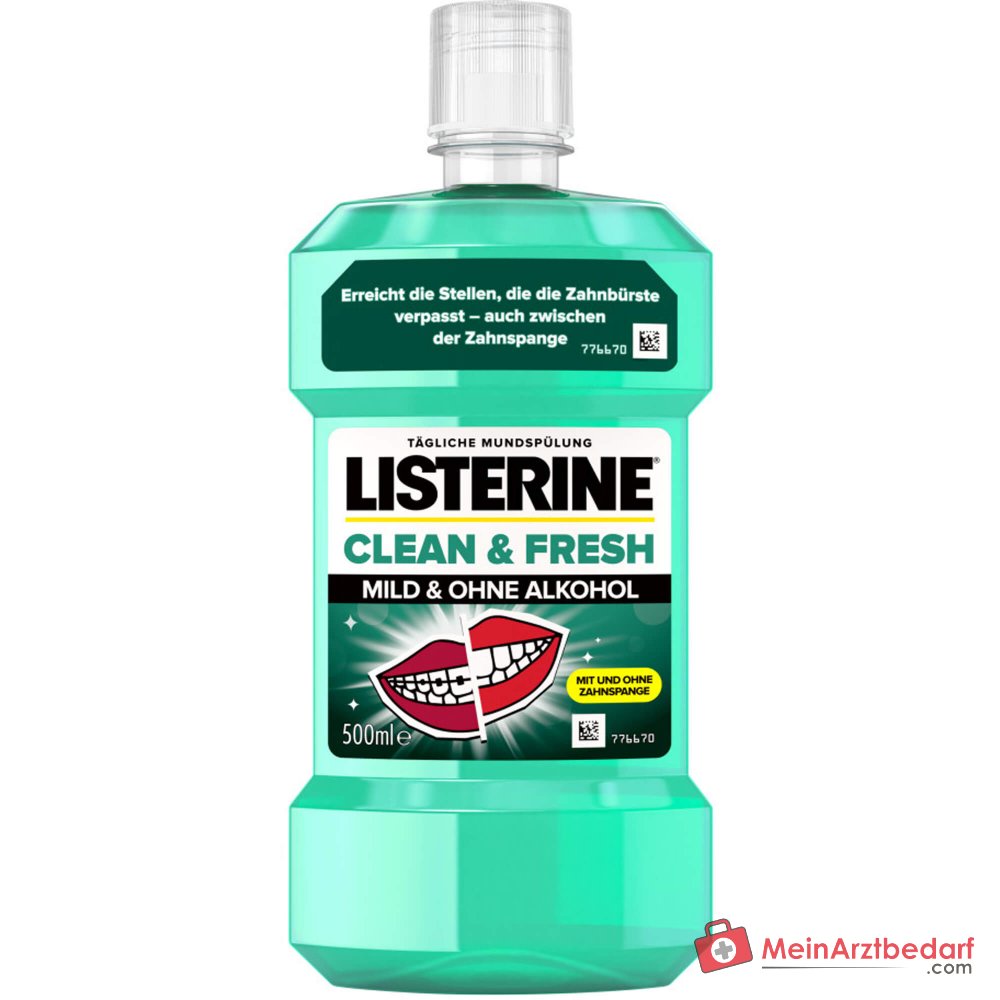 Listerine Clean & Fresh Eucalyptol / Thymol / Menthol / Methylsalicylat Mundspülung, 500 ml.